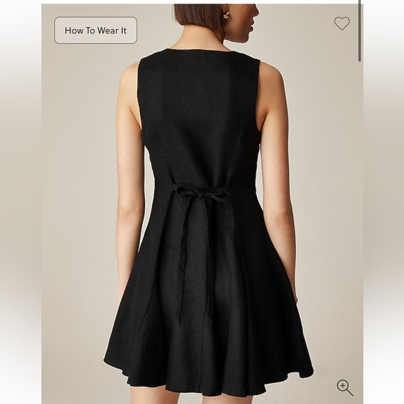 NWT! J.Crew women’s Tall mini dress in linen. Size 16 Tall $158 - Picture 3 of 8